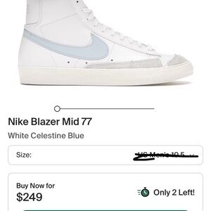 LIMITED Nike Blazer Mid 77 White and Blue Sneakers